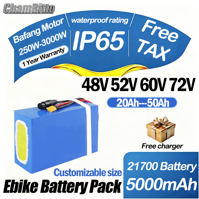 60V 30Ah 21700 Battery Pack - 60V 72V 2000W ebike Elektrische Fiets