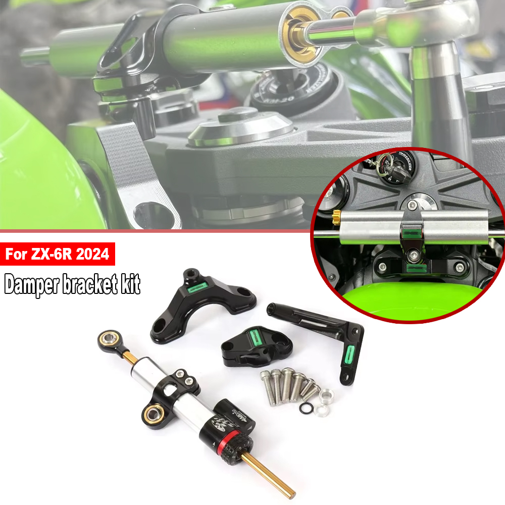 For Kawasaki Ninja ZX 6R ZX-6R - огляд і ціна Steering Damper Stabilizer Kit Cnc