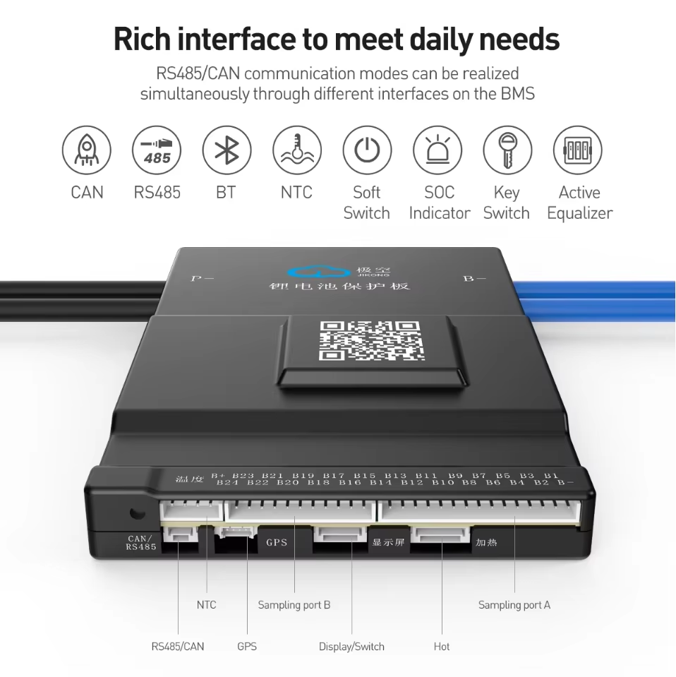 JK BMS Active Balance 150A 1A  - огляд і ціна Smart Bms 20S 72V 150A Bluetooth