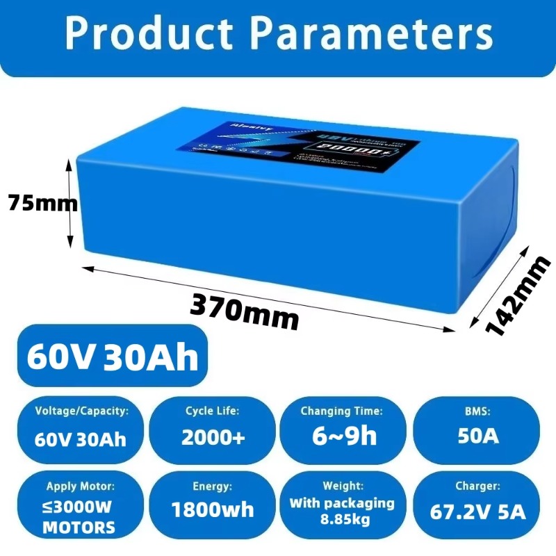 Aleaivy 60V 20Ah 30Ah 21700 Li - огляд і ціна 60V 30Ah 21700 Battery Pack