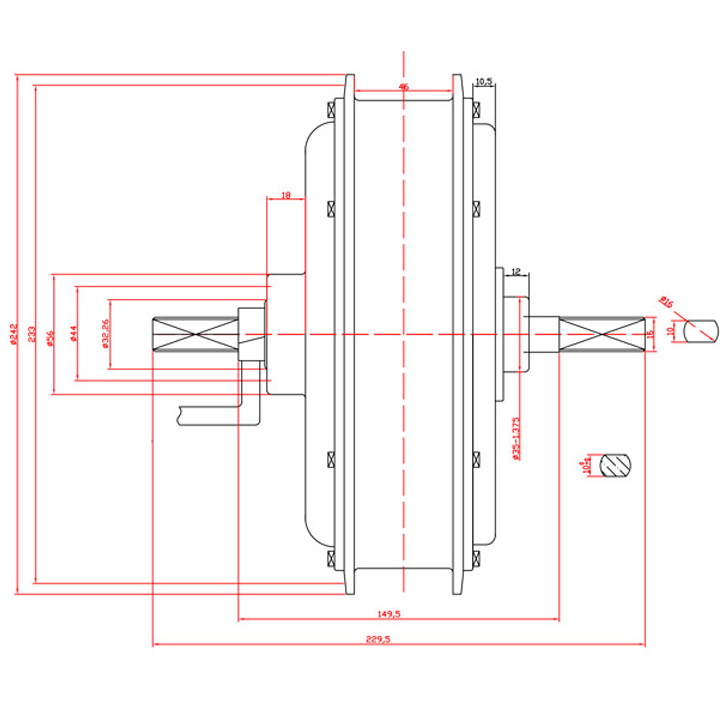 &s 1.85x19 19 Inch 60V 72V 300 - огляд і ціна 60V 5000W Brushless Hub Motor