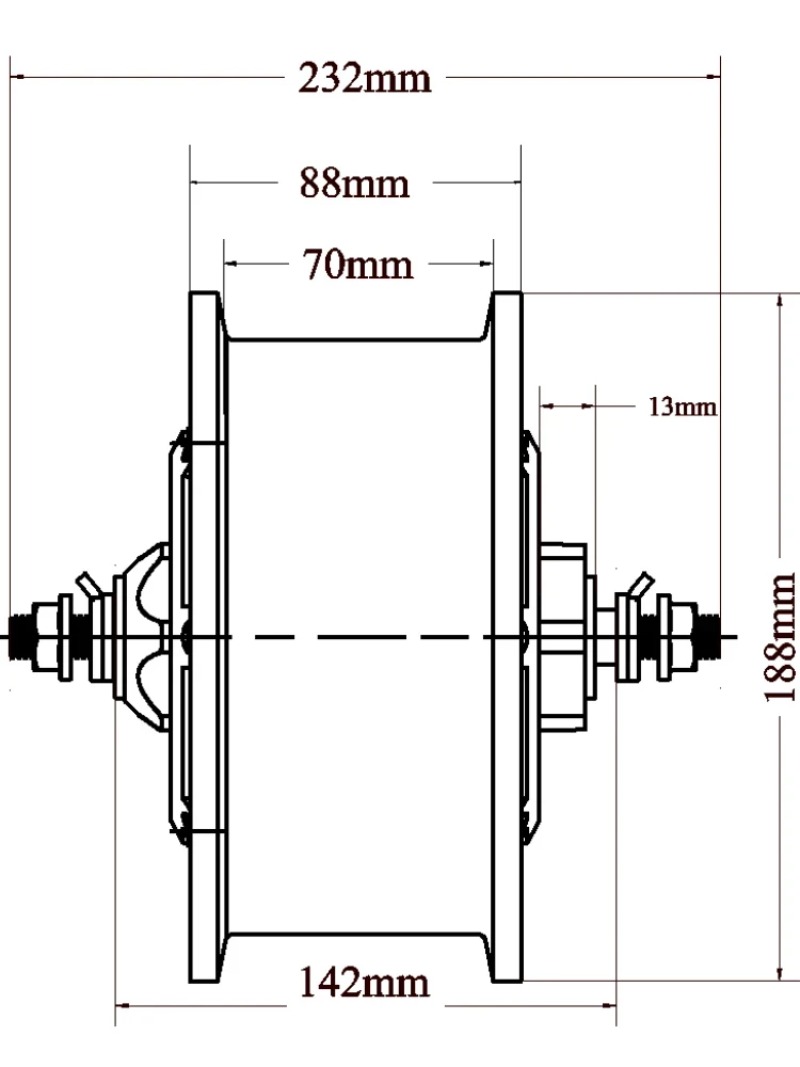 11inch 52V 60V 72V 120V 5000w  - огляд і ціна 60V 5000W Brushless Hub Motor